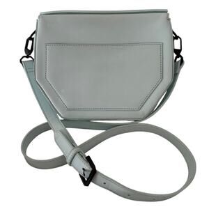 Charles & Keith Robin Blue Faux Leather Crossbody Bag Purse w/Magnetic Closure